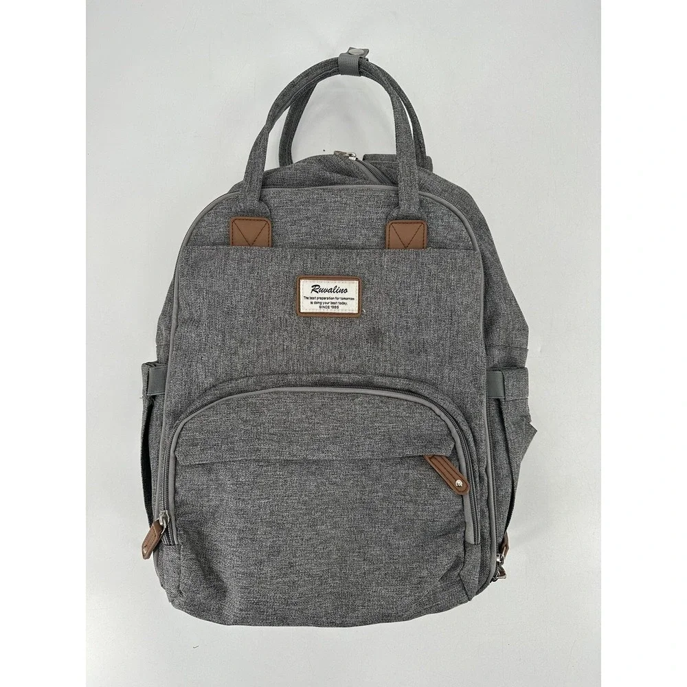 RUVALINO Diaper Backpack Multifunction Travel Bag‎ Gray